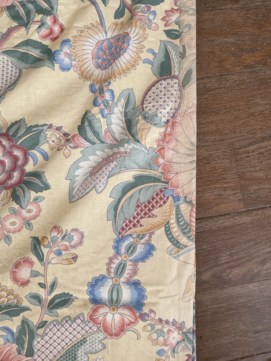 Pair Of Double Curtains With Indian Decor (260 X 195 Cm)-photo-2