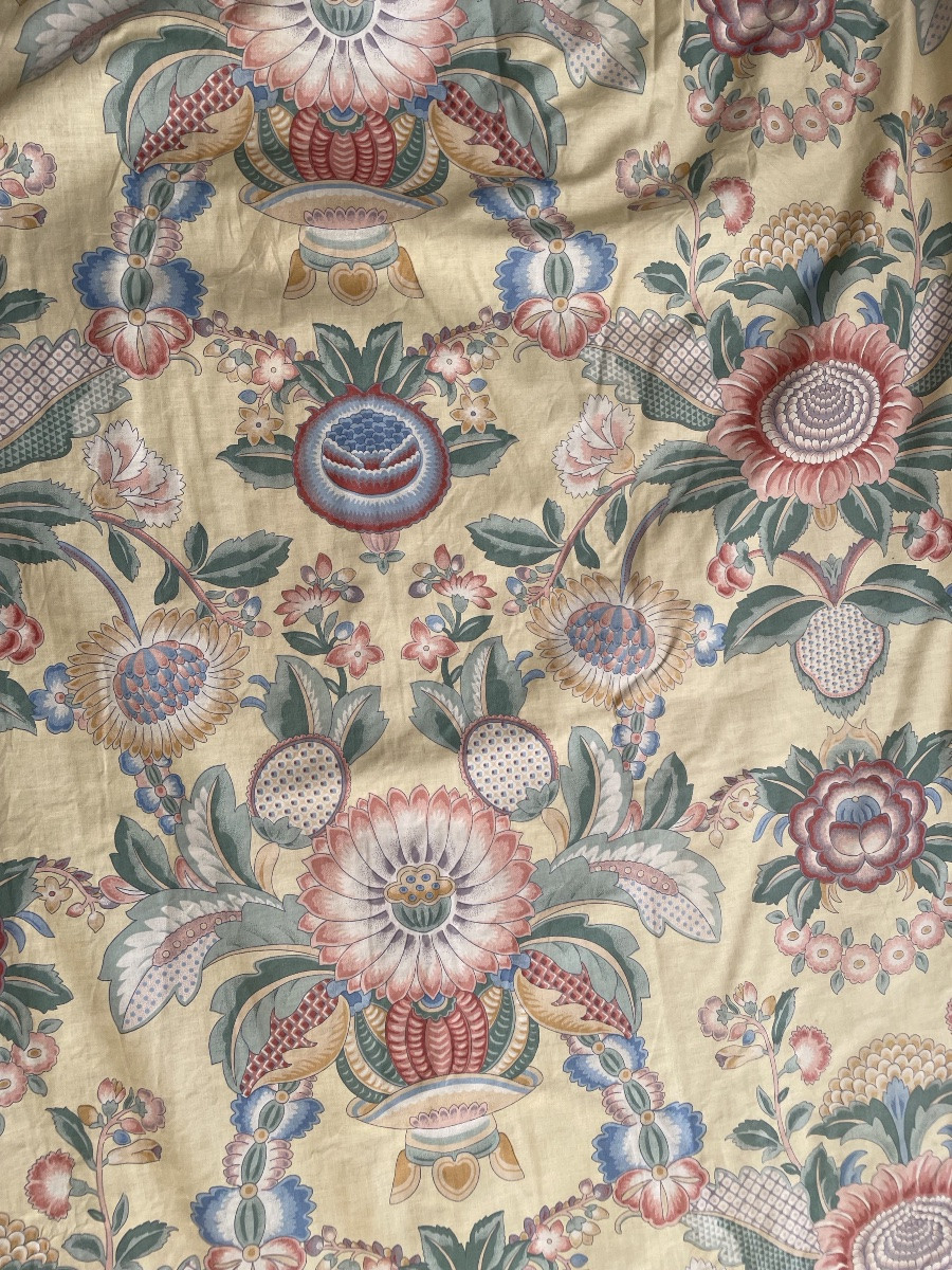 Pair Of Double Curtains With Indian Decor (260 X 195 Cm)-photo-7