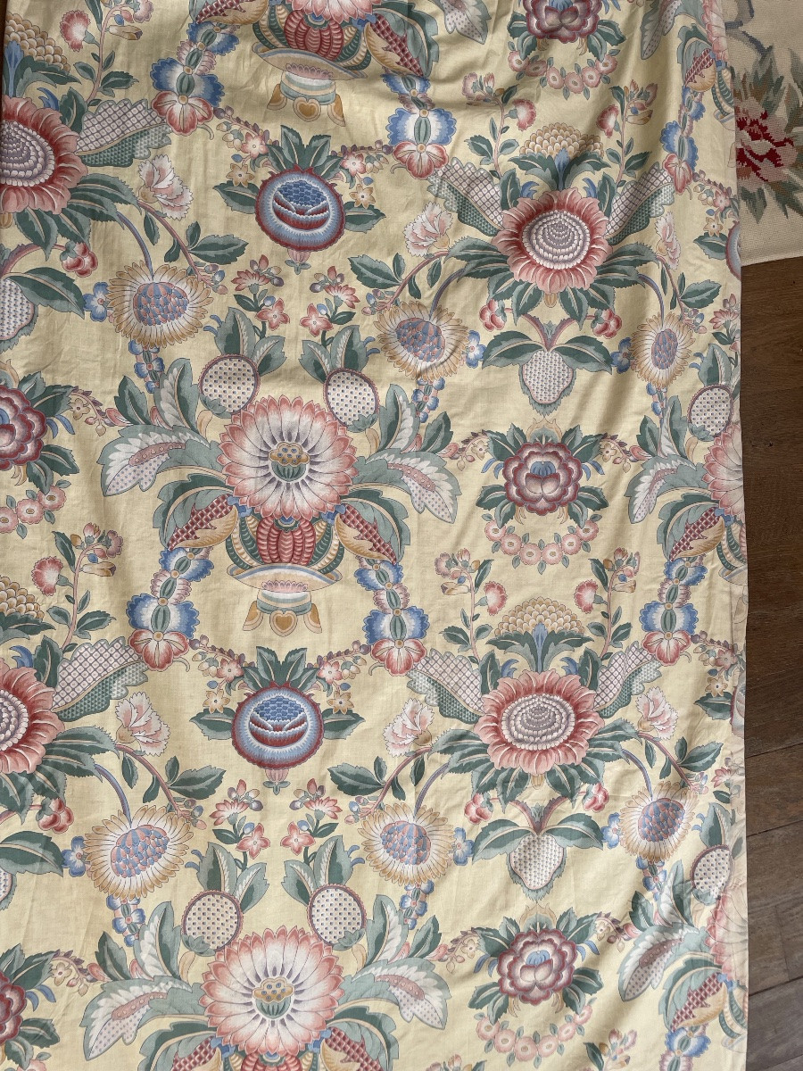 Pair Of Double Curtains With Indian Decor (260 X 195 Cm)-photo-8