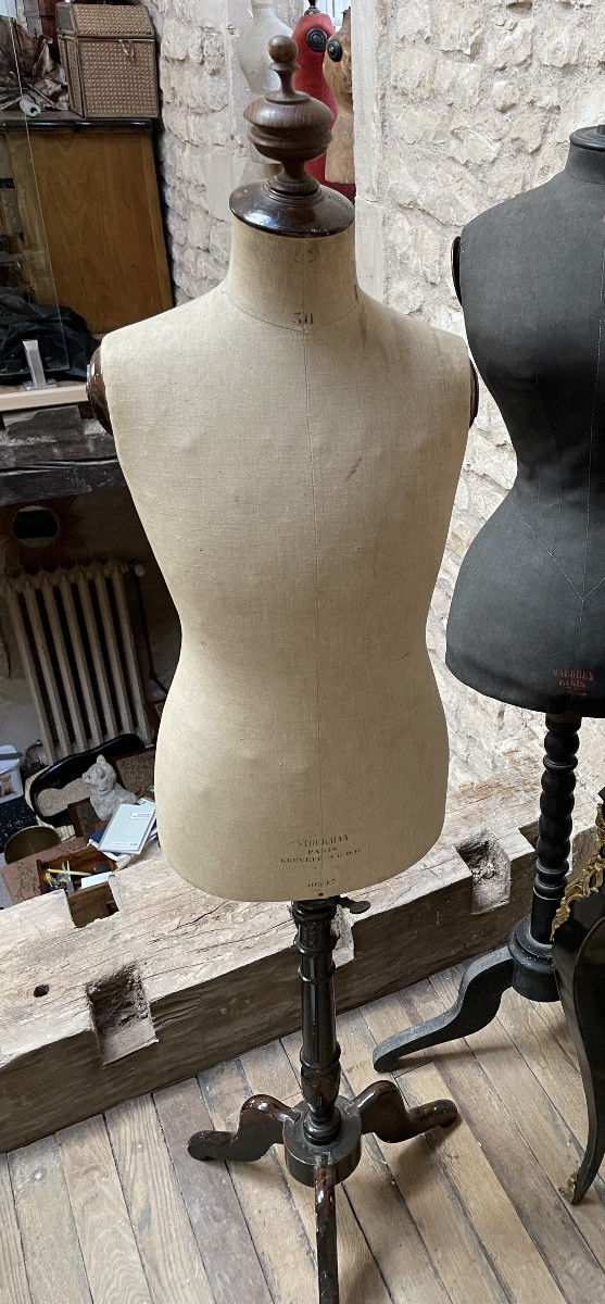 Mannequin de couturière modèle d’enfant, époque Napoléon III -photo-3