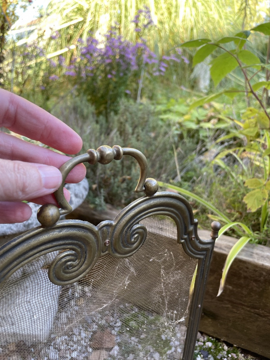 Very Small 3-leaf Spark Arrestor For A Small Fireplace -photo-1