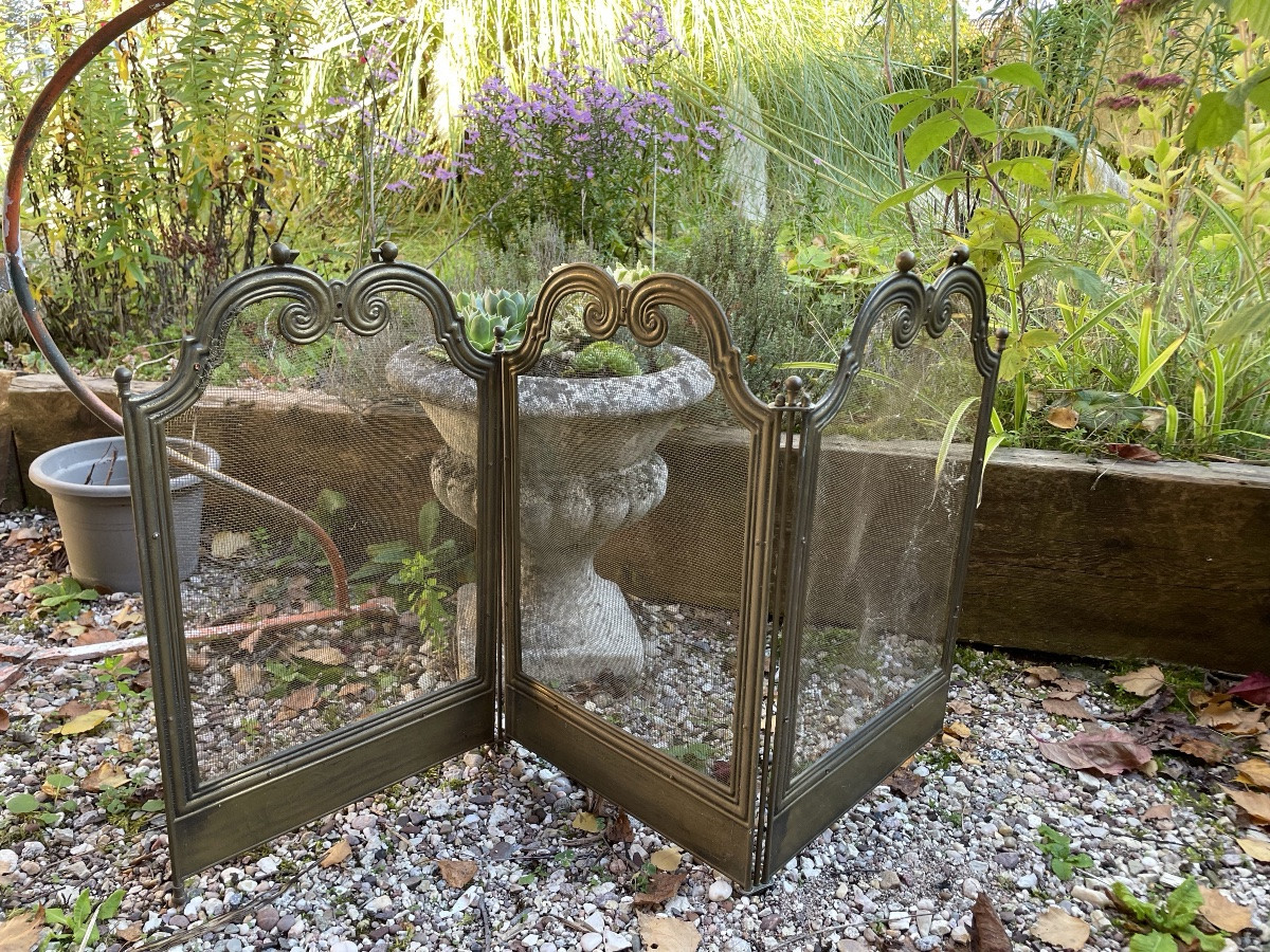 Very Small 3-leaf Spark Arrestor For A Small Fireplace -photo-4