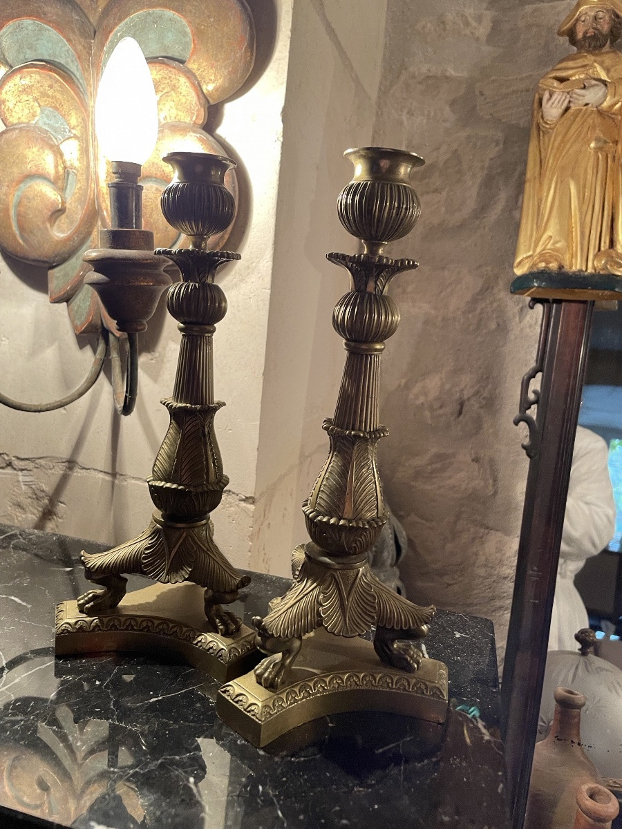 The Pair Of Restoration Candlesticks -photo-7