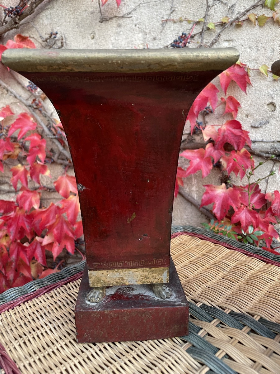 The Pair Of Sheet Metal Vases, From The Restoration Period -photo-1