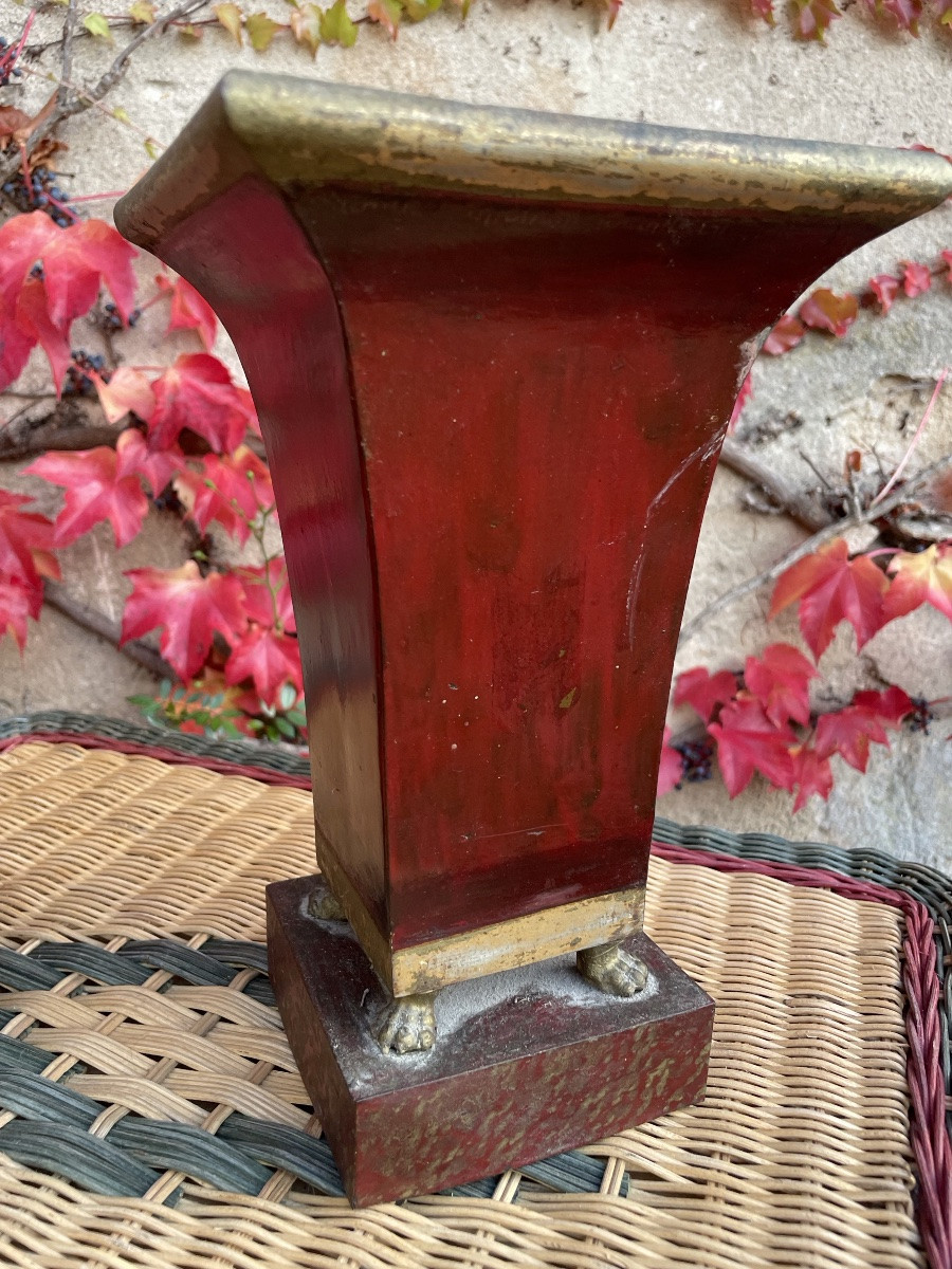 The Pair Of Sheet Metal Vases, From The Restoration Period -photo-3