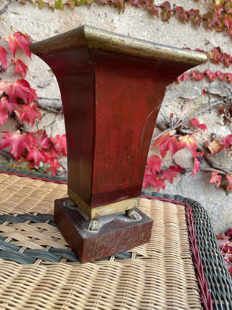 The Pair Of Sheet Metal Vases, From The Restoration Period -photo-4