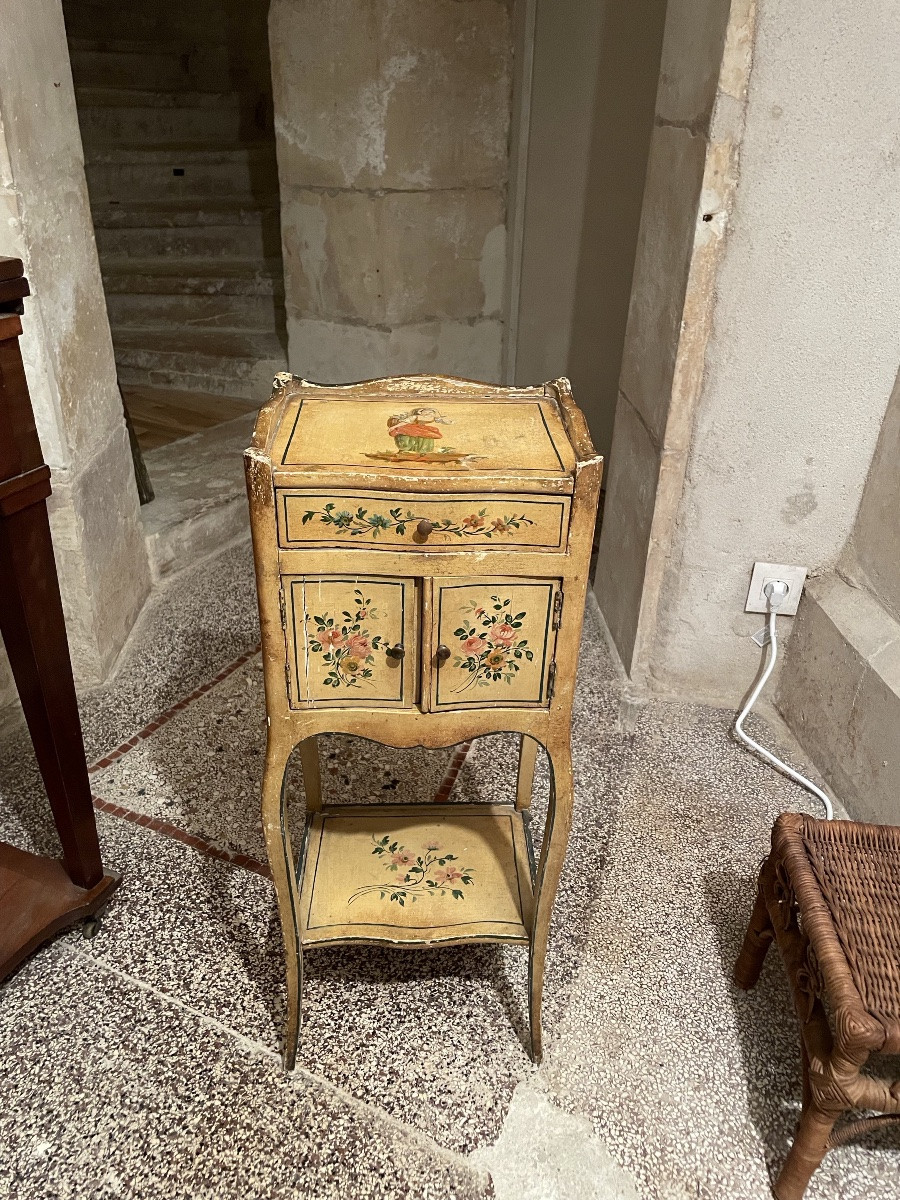 Petit Chevet Napolitain peint toutes faces -photo-2