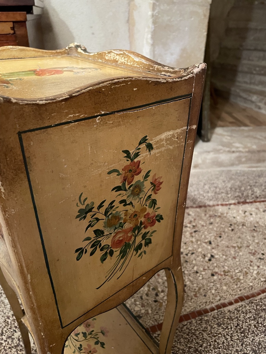 Petit Chevet Napolitain peint toutes faces -photo-1