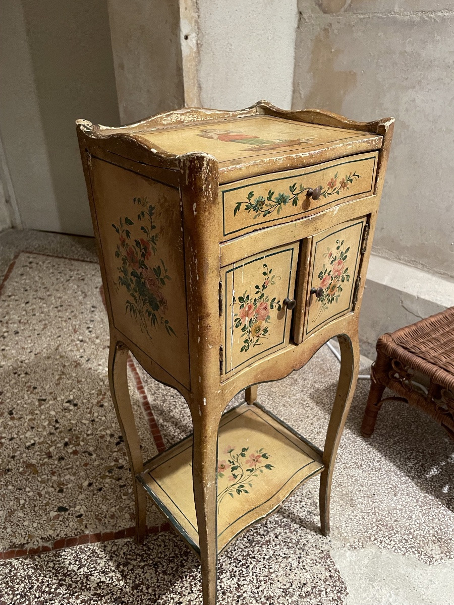 Petit Chevet Napolitain peint toutes faces -photo-3