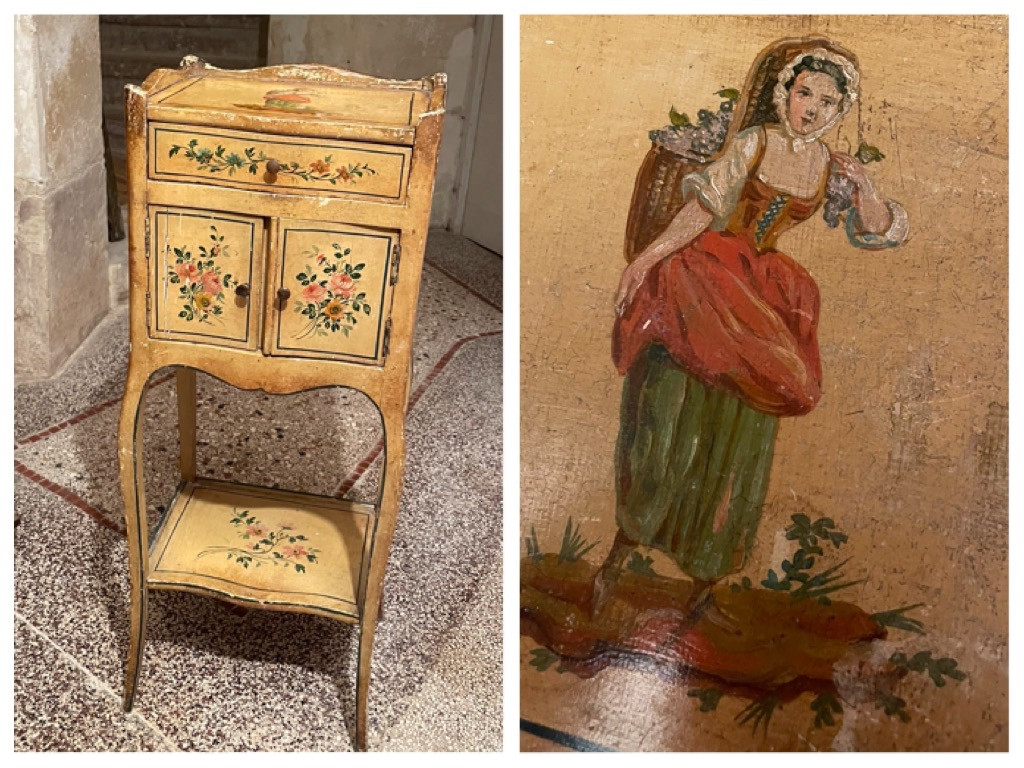 Petit Chevet Napolitain peint toutes faces 