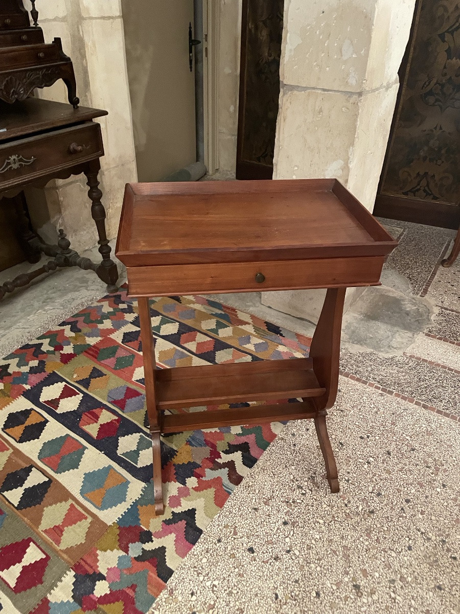 Table d’appoint, chevet à un tiroir -photo-2