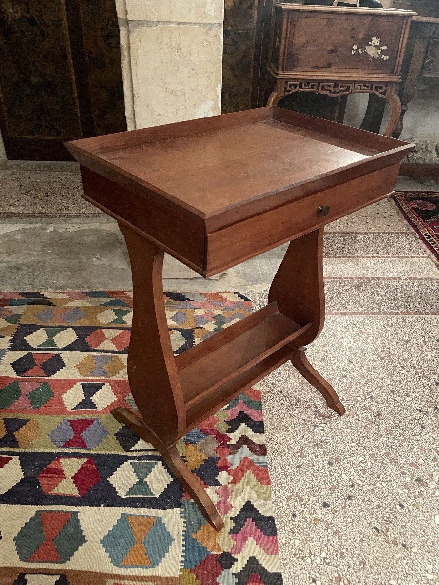 Table d’appoint, chevet à un tiroir -photo-3