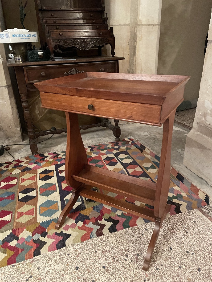Table d’appoint, chevet à un tiroir -photo-2