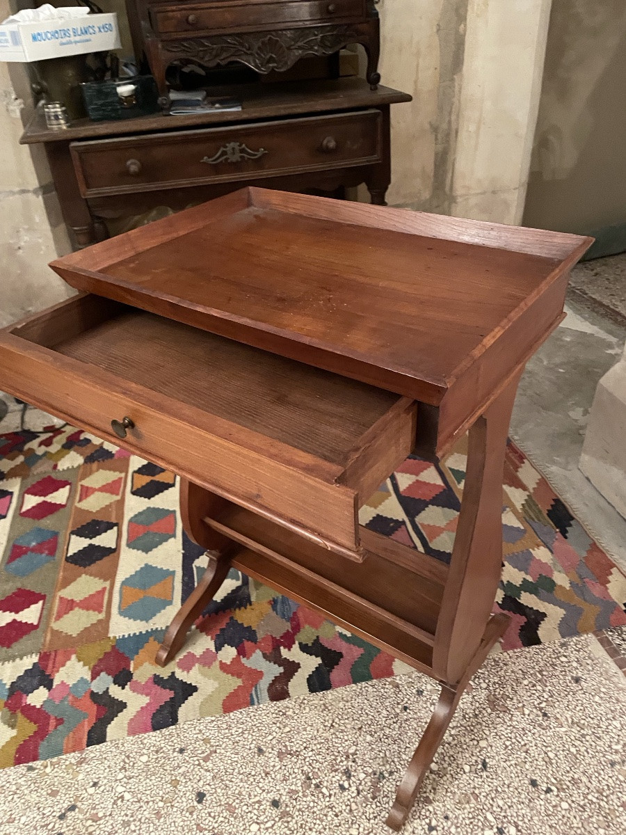 Table d’appoint, chevet à un tiroir -photo-5
