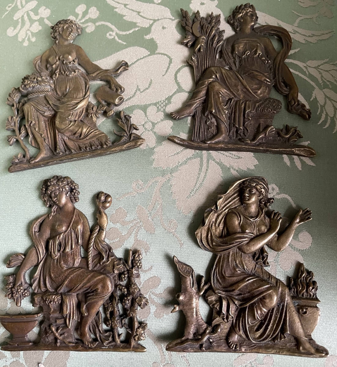 La série de bronzes décoratifs , les quatre saisons -photo-3