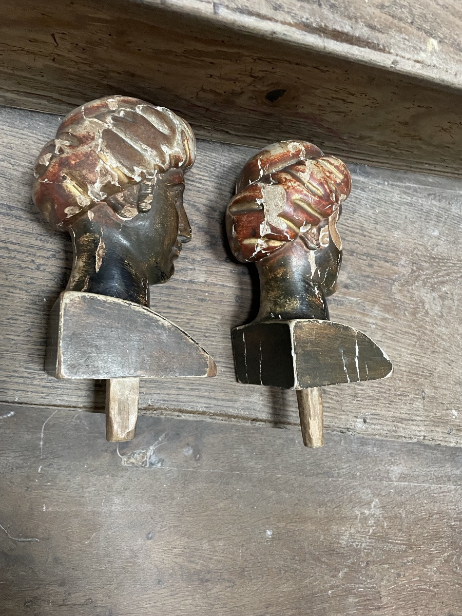 The Two Carved Wooden Decorations Depicting Diana, Empire Period -photo-4