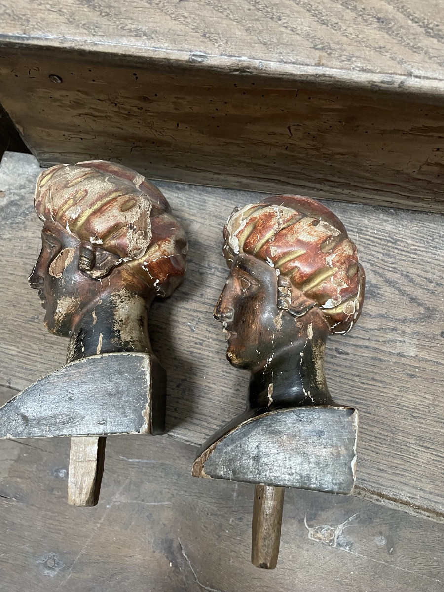 The Two Carved Wooden Decorations Depicting Diana, Empire Period -photo-6