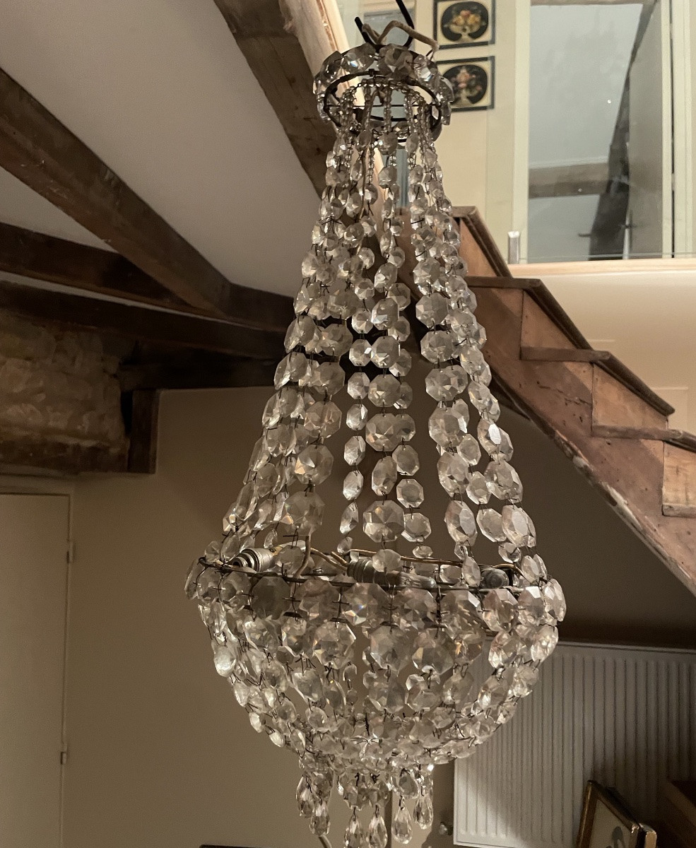 Small Hot Air Balloon Chandelier, Wire Frame -photo-2