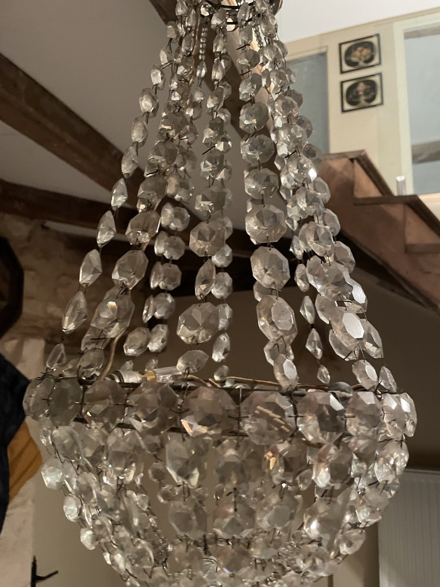 Small Hot Air Balloon Chandelier, Wire Frame -photo-2