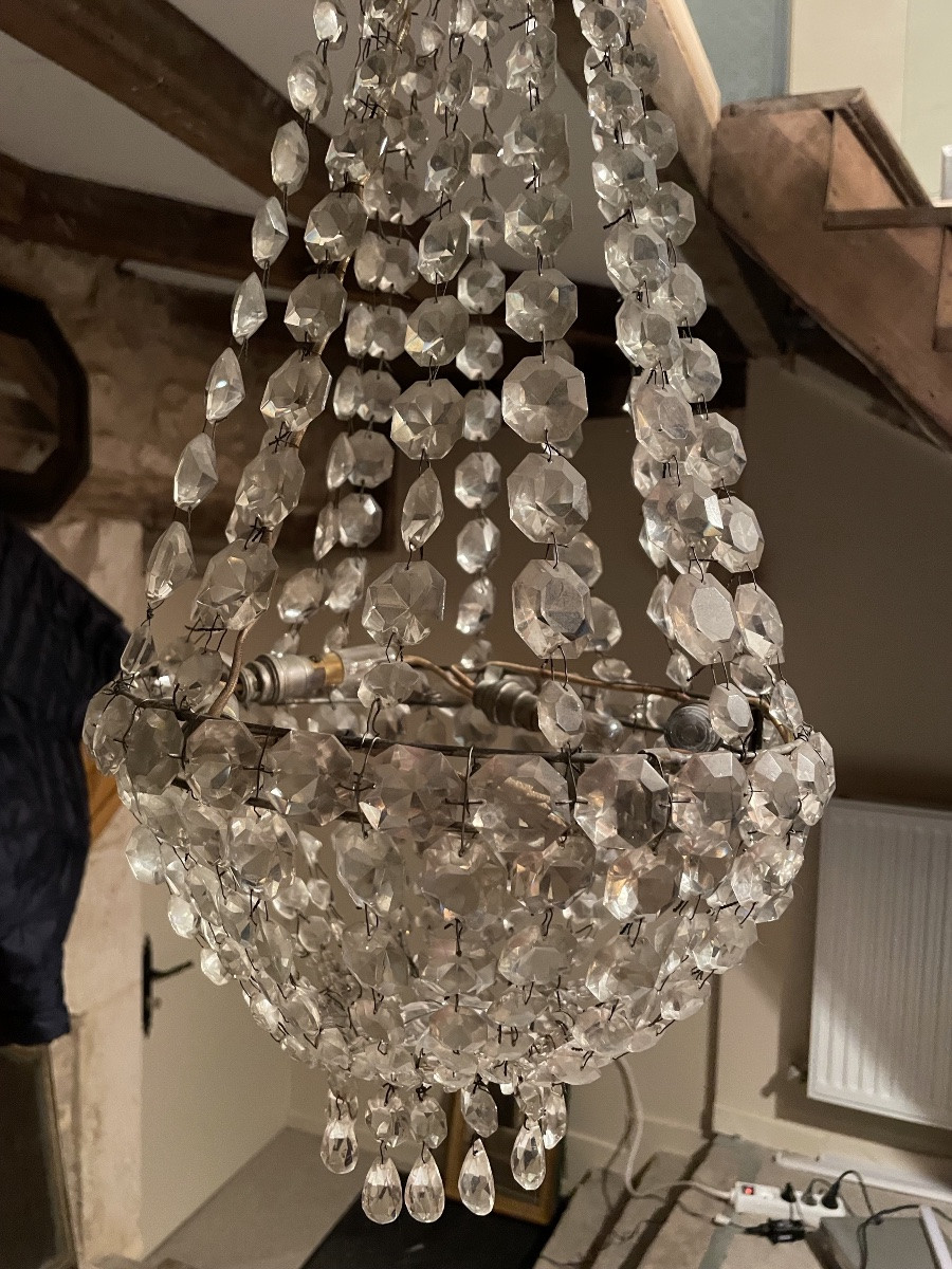 Small Hot Air Balloon Chandelier, Wire Frame -photo-4