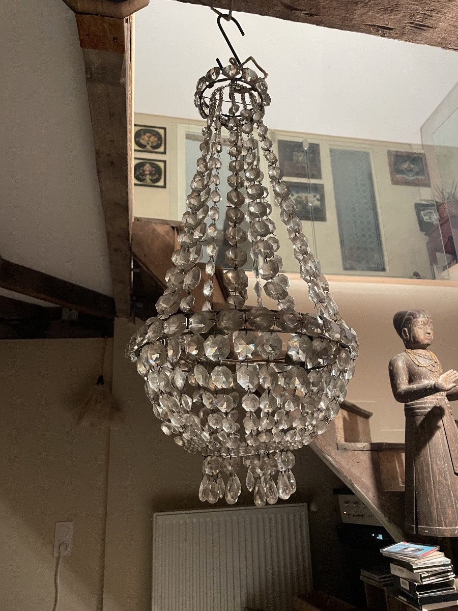 Small Hot Air Balloon Chandelier, Wire Frame -photo-6