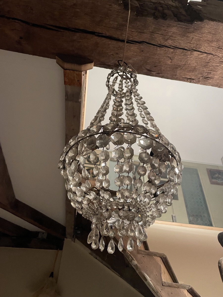Small Hot Air Balloon Chandelier, Wire Frame -photo-7
