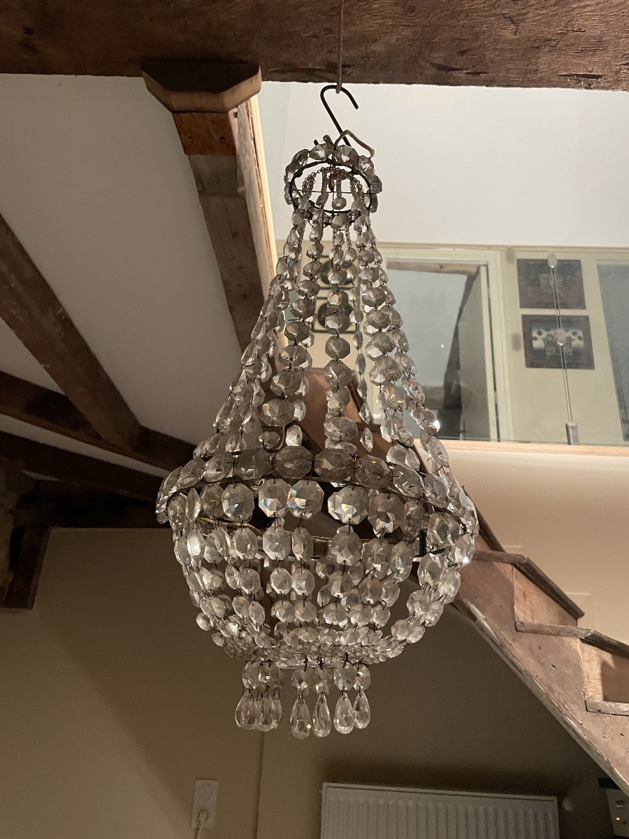Small Hot Air Balloon Chandelier, Wire Frame -photo-8