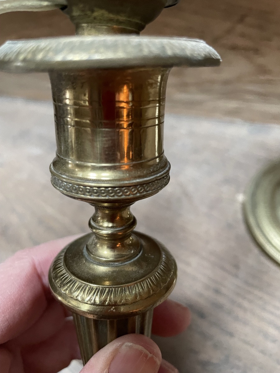 The Pair Of Small Restoration-era Candlesticks -photo-3