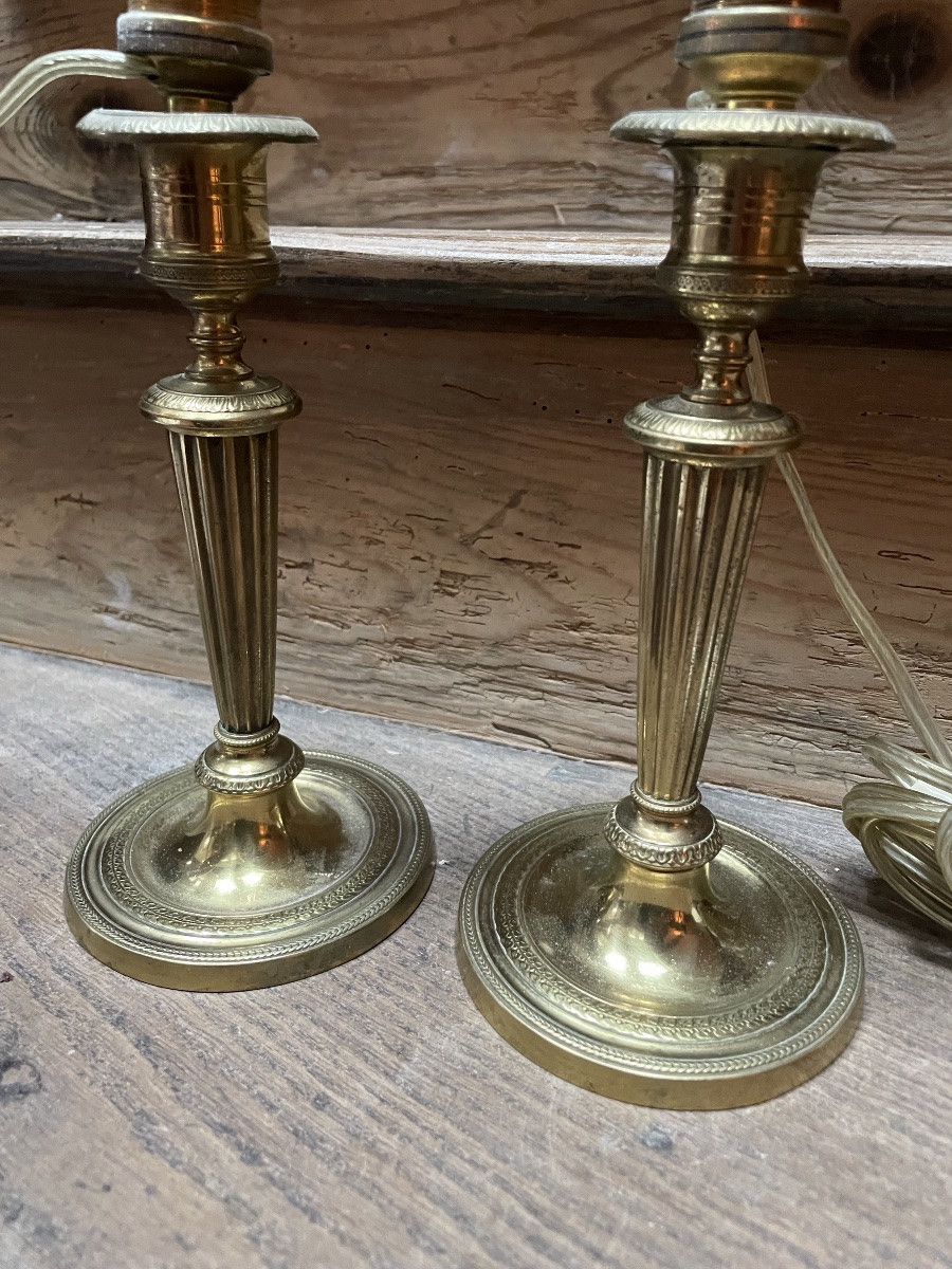 The Pair Of Small Restoration-era Candlesticks -photo-2