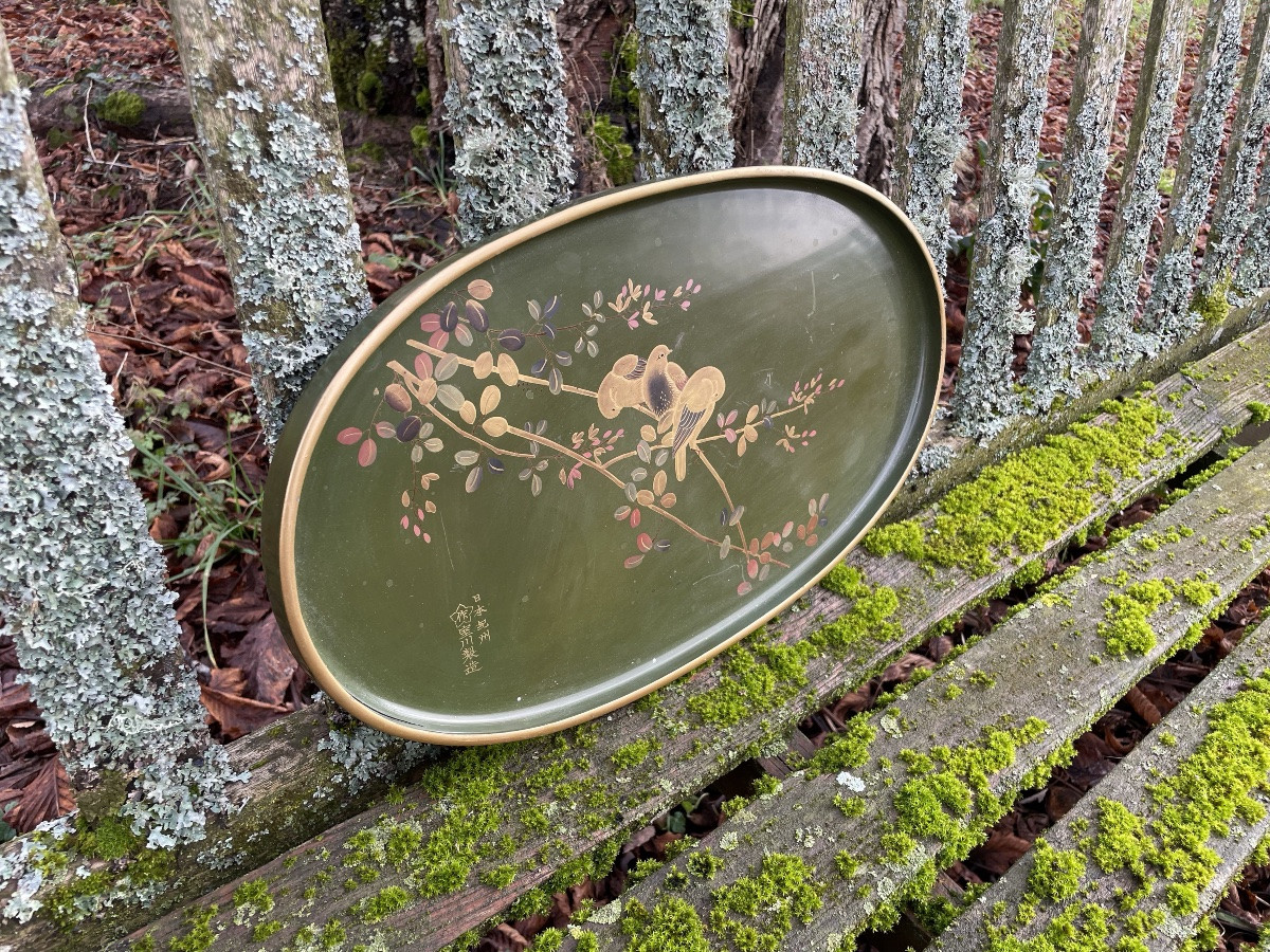 Japanese Tray Decorated With Gold -photo-5