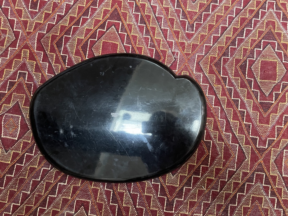 Japanese Red Lacquer Tray Depicting A Fish -photo-3