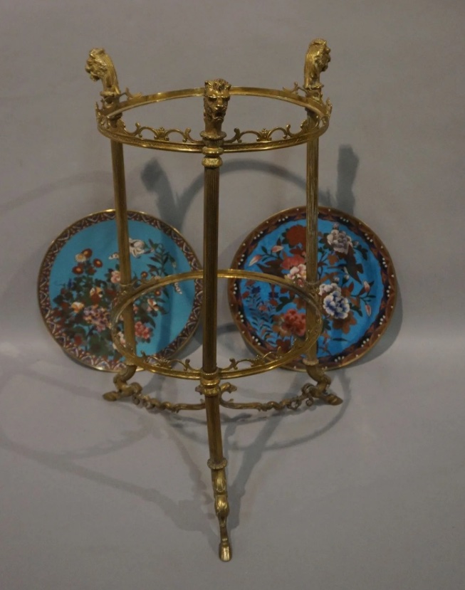 Athénienne en bronze doré et émaux cloisonnés -photo-3