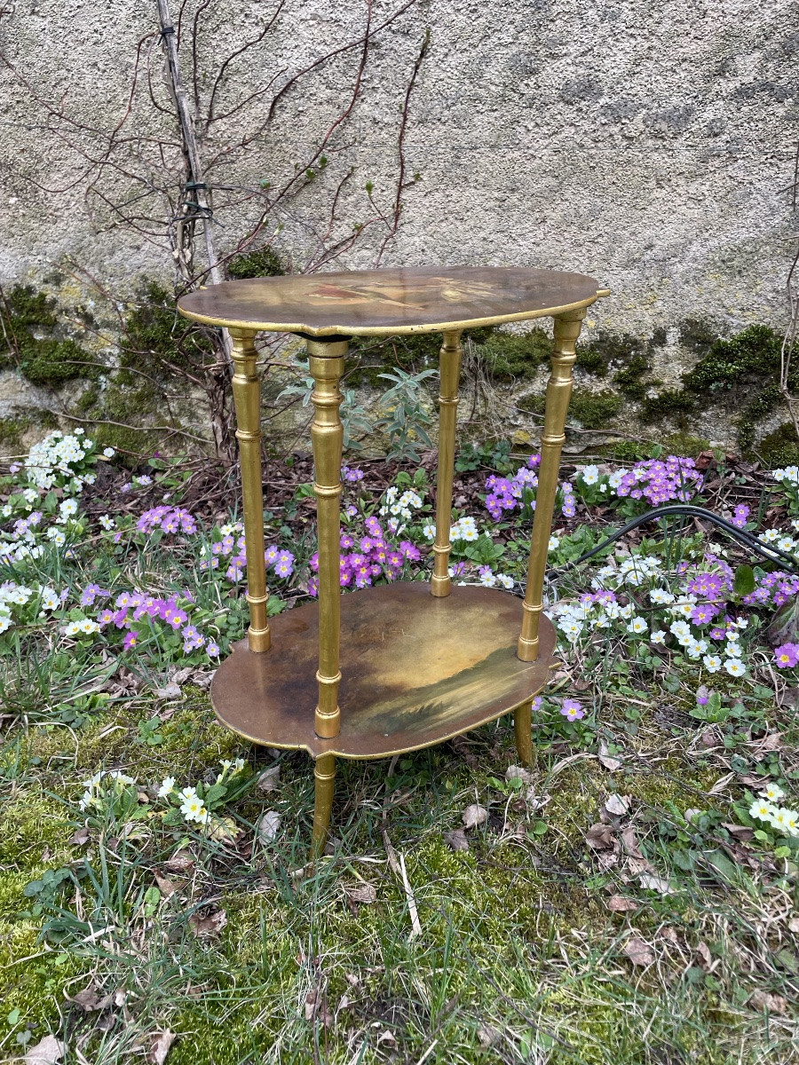 A Flying Table Painted With Martin Varnish, Inspired By Watteau -photo-3