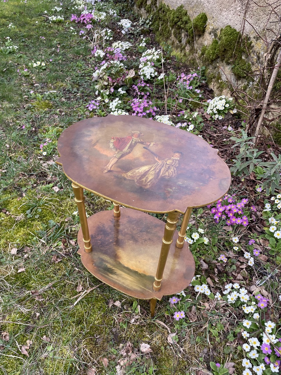 A Flying Table Painted With Martin Varnish, Inspired By Watteau -photo-7