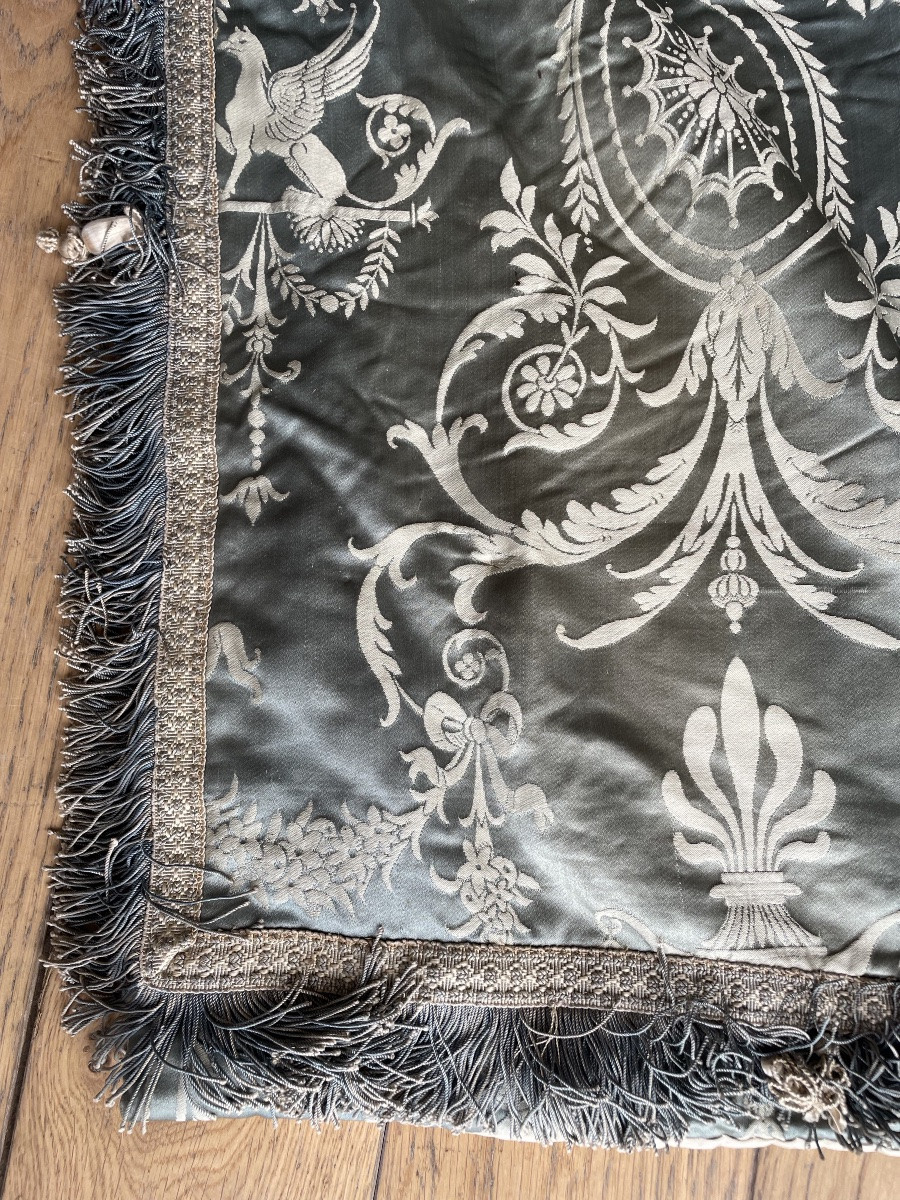 Curtain, Door Curtain, In Blue Silk, Blackout, Restoration -photo-5