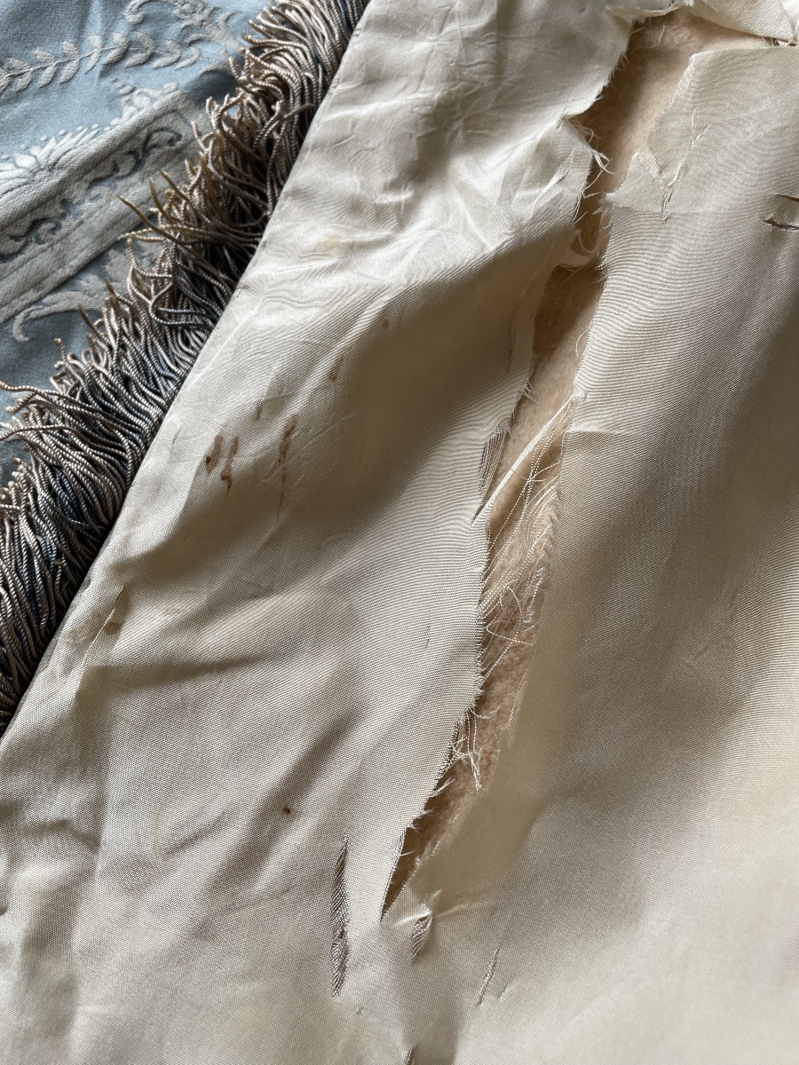 Curtain, Door Curtain, In Blue Silk, Blackout, Restoration -photo-8