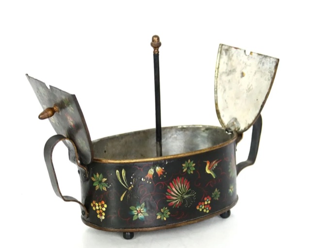 Painted Sheet Metal Egg Cup, Restoration Period -photo-4