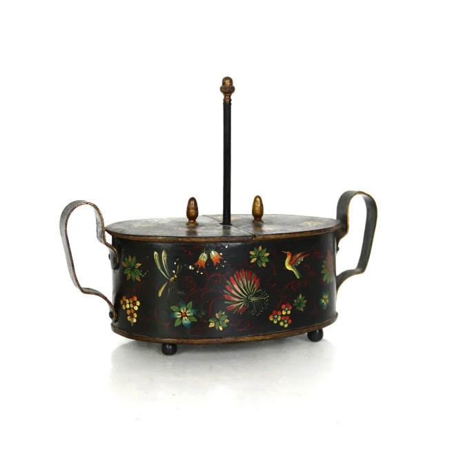 Painted Sheet Metal Egg Cup, Restoration Period -photo-3