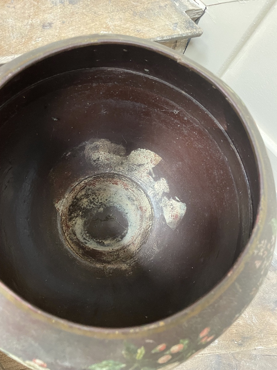 Boule Vase In Boiled Cardboard From Pont à Mousson-photo-4