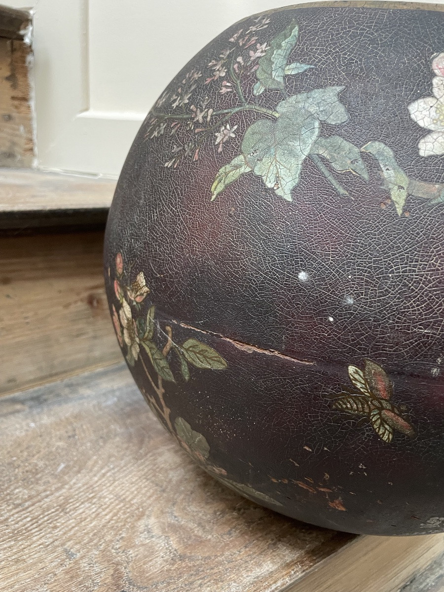 Boule Vase In Boiled Cardboard From Pont à Mousson-photo-6