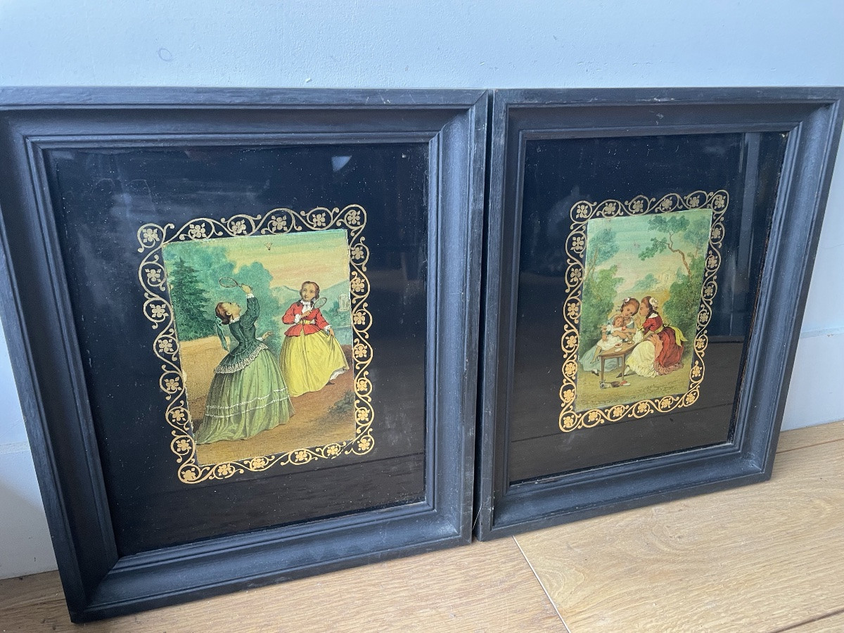 Both Mounted Under Glass, Children's Scenes-photo-2