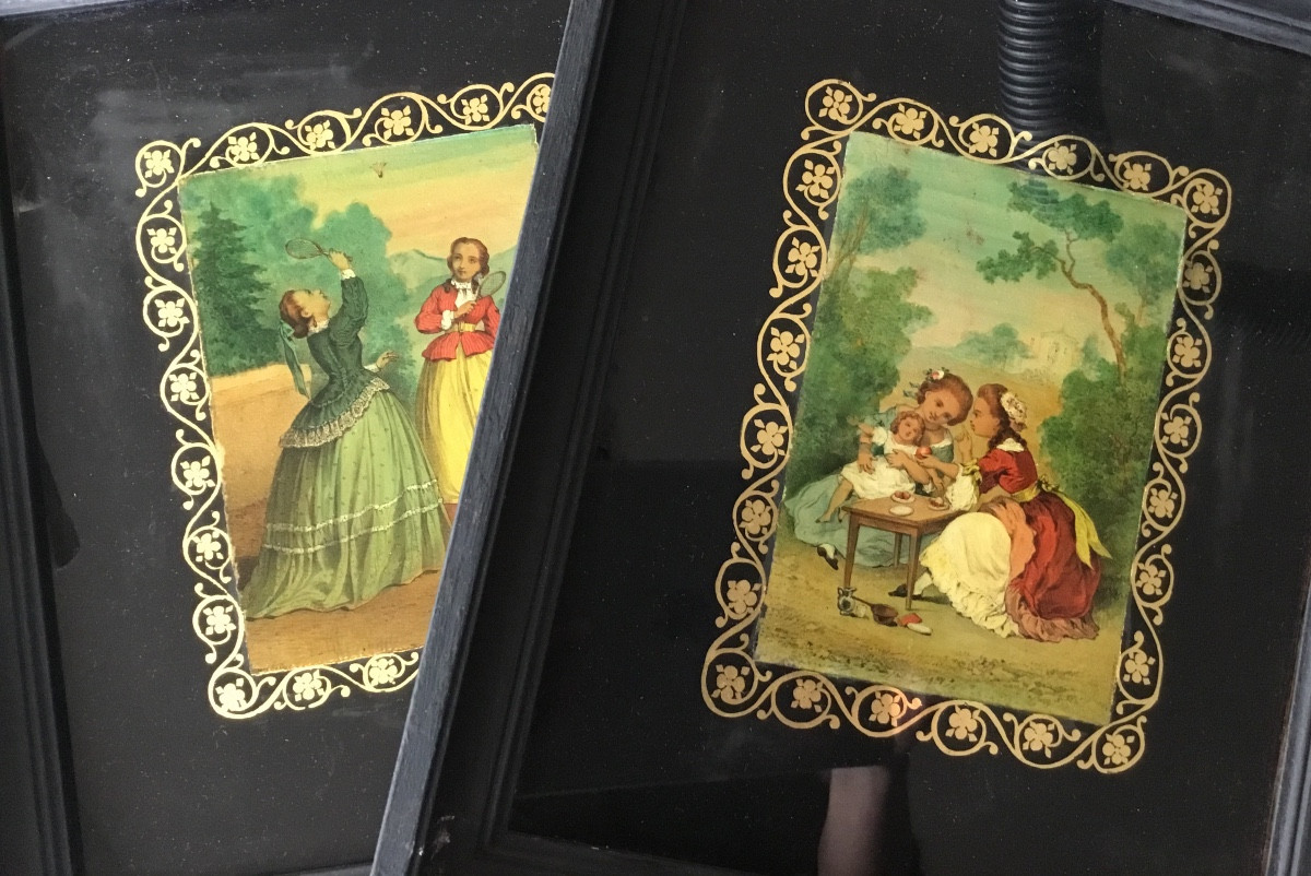 Both Mounted Under Glass, Children's Scenes