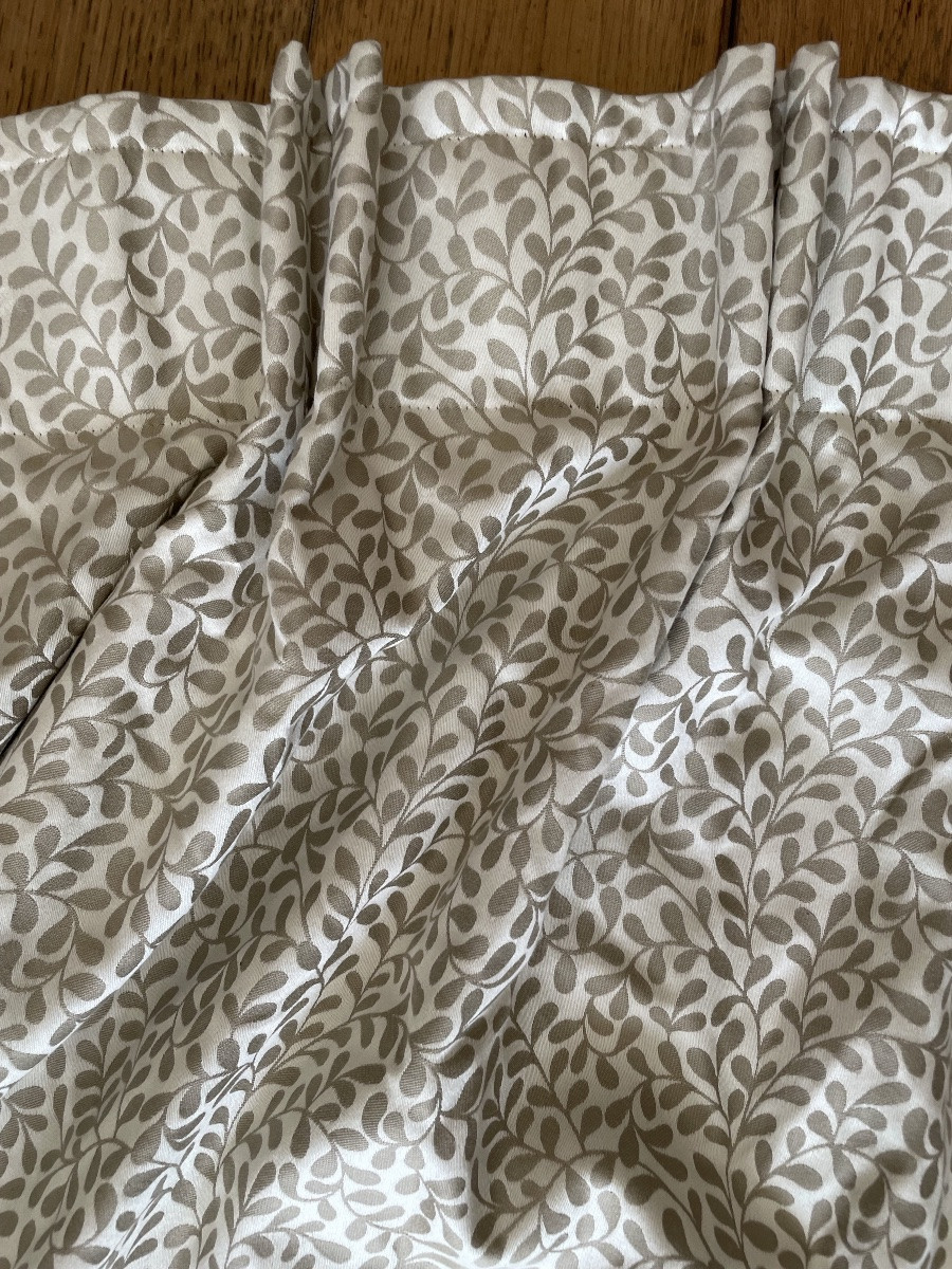 La paire de grands doubles rideaux occultants feuilles argentées-photo-8