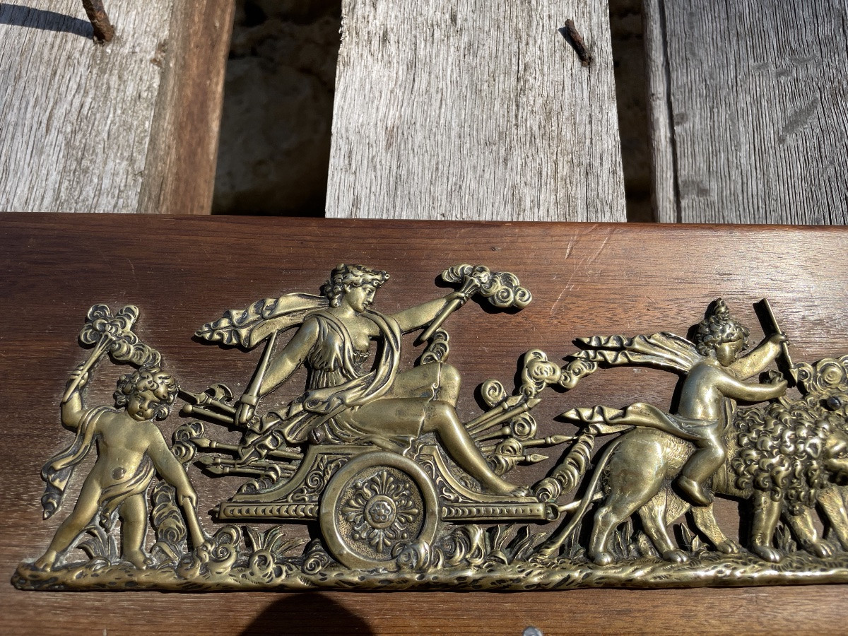 La plaque décorative en bronze doré au caducée -photo-5