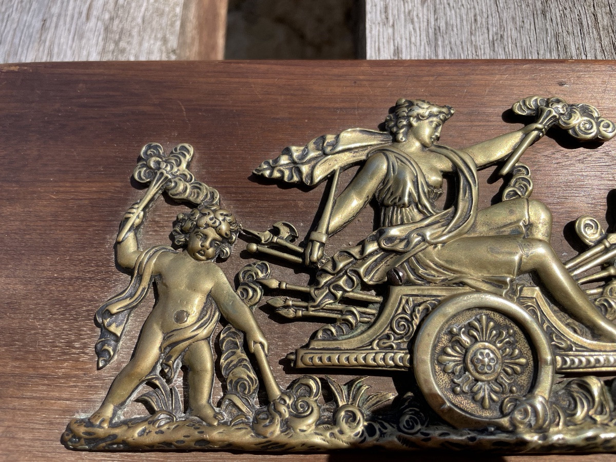 La plaque décorative en bronze doré au caducée -photo-7