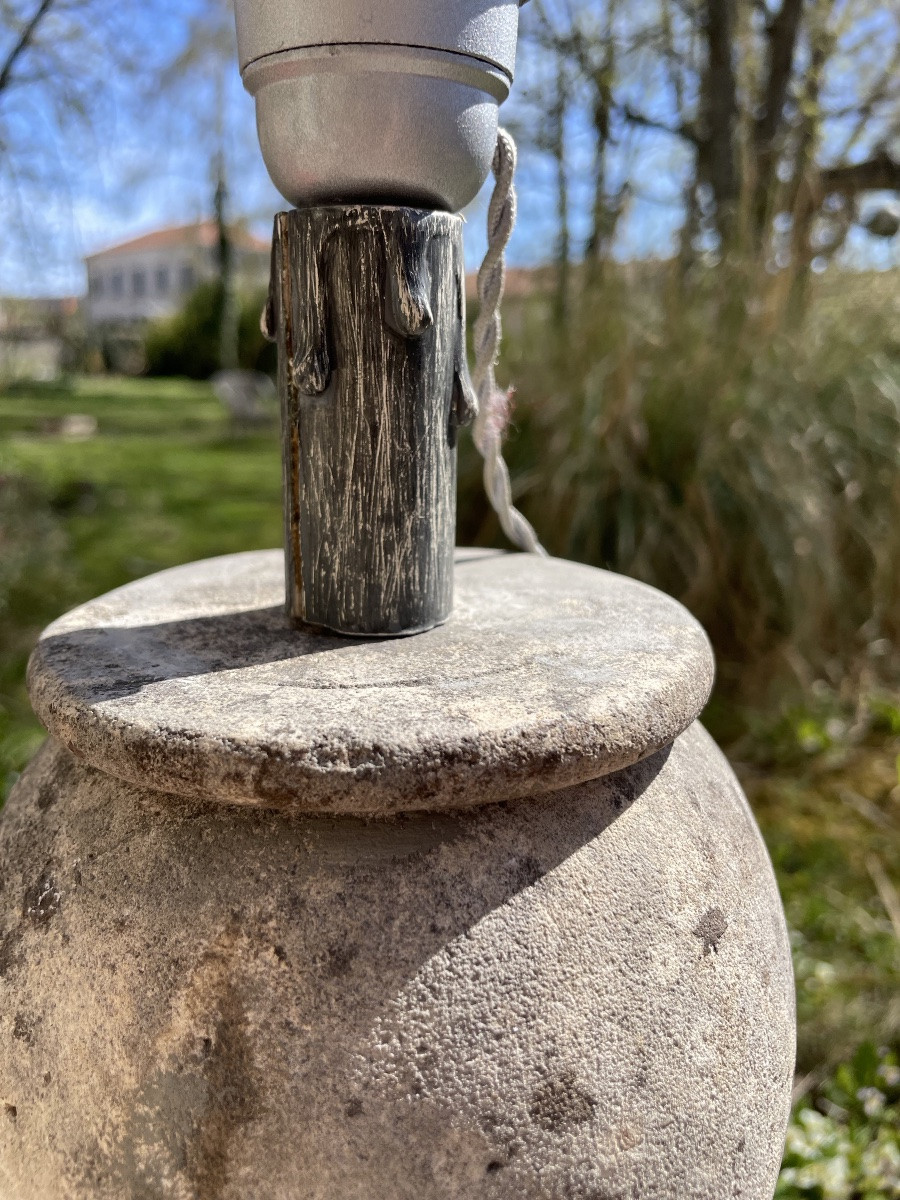 Pair Of Large Lamps In Reconstituted Stone-photo-3