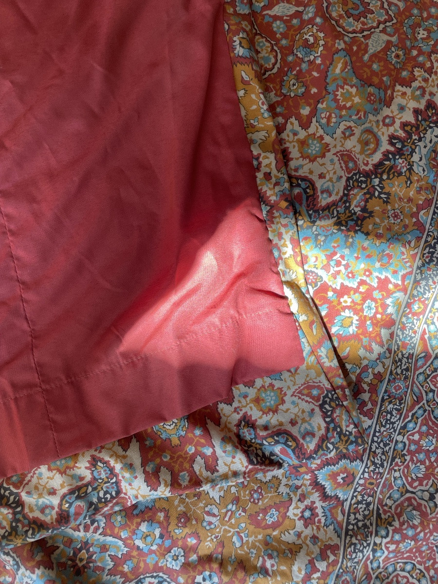 Pair Of Large Double Paisley Curtains (275 X 280) (2 Pairs)-photo-5