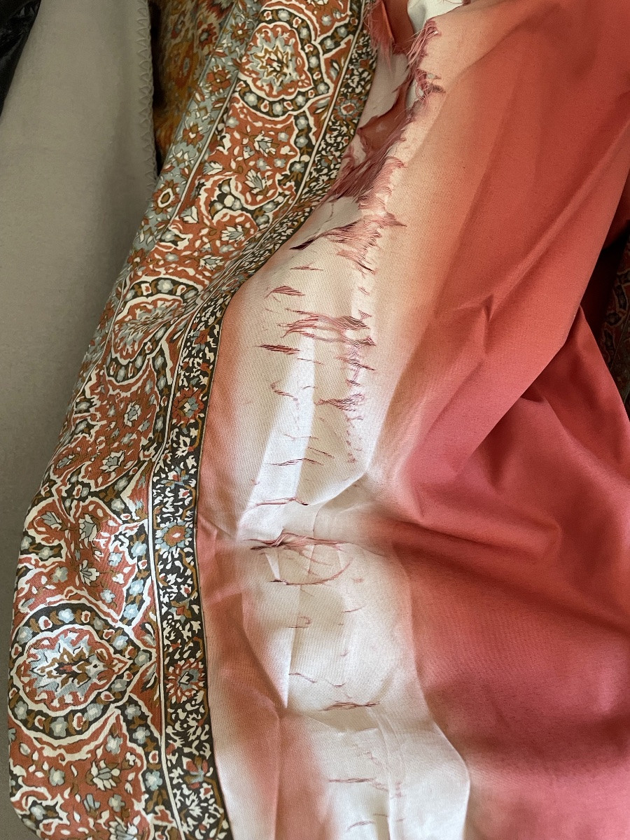 Pair Of Large Double Paisley Curtains (275 X 280) (2 Pairs)-photo-8