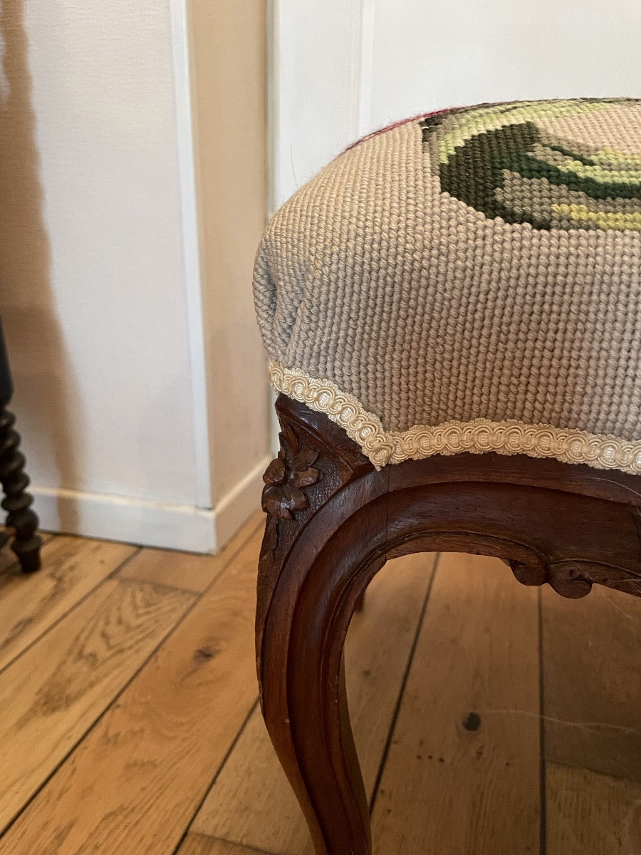 The Stool Covered In Tapestry Stitch-photo-2