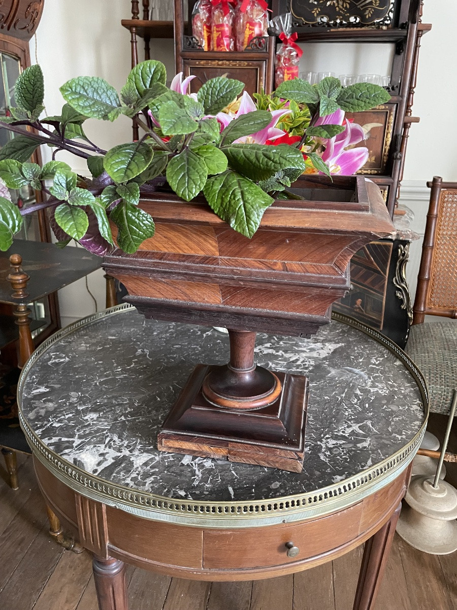 Jardinière sur pied marquetée -photo-1